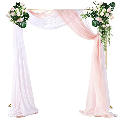 Hochzeit Bogen Hintergrund Stand 3×3m Senfgelb Metall Quadrat Stand Bogen für Hochzeit Ballon Bogen Rahmen Stand mit Basen für Hochzeiten Party Event Dekoration von Cutycaty