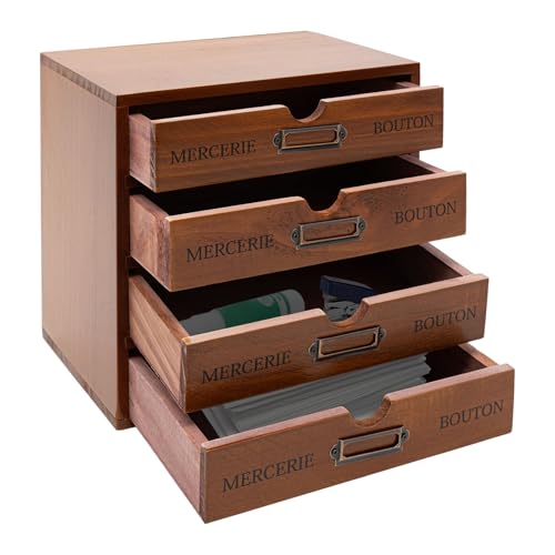 Schubladenbox Holz, Schubladen Organizer, 4 Stöckig Aufbewahrungsbox mit Schubladen, Schreibtisch Organizer, Vintage Schmuckkästchen Holzkästchen Holzbox mit Schubfach Schubladenbox Holz, Schubladen Organizer, 4 Stöckig Aufbewahrungsbox mit Schubladen, Schreibtisch Organizer, Vintage Schmuckkästchen Holzkästchen Holzbox mit Schubfach von Cutycaty