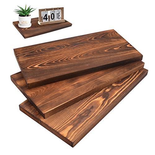 3 Stück Schnitzholz Bastelholzplatten Holzausschnitte zum Basteln Karbonisierte Paulownia Holz Kunst Bretter Blank Holz Spanplatte für Wandregal DIY Handwerk Home Dekorations 29x15x1,5cm von Cuyacili
