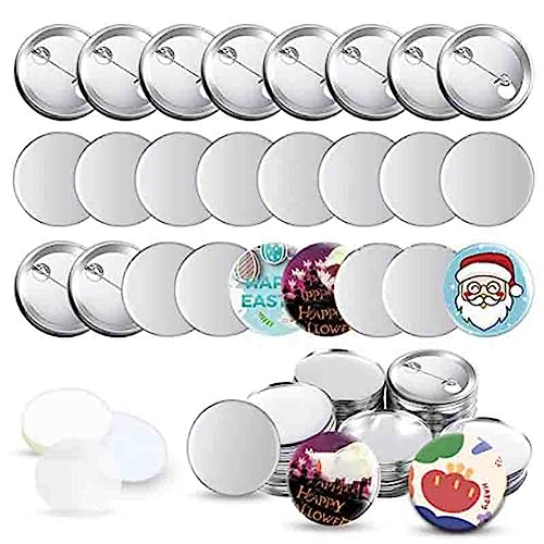 Cvoepobey 100 Sätze -Knopfherstellungszubehör Aus Metall, Wie Abgebildet, für Button-Maker-Maschine, Runde Abzeichen-Pin-Knopfteile Cvoepobey 100 Sätze -Knopfherstellungszubehör Aus Metall, Wie Abgebildet, für Button-Maker-Maschine, Runde Abzeichen-Pin-Knopfteile von Cvoepobey