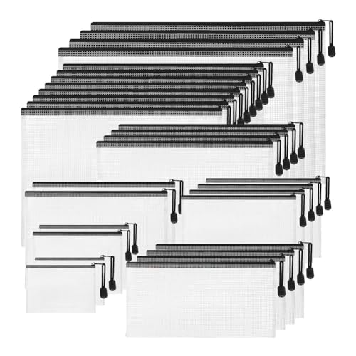 Cvoepobey 30-Teiliges Set Mesh-Reißverschlusstaschen Durchsichtige Reißverschluss-Spielzeug-Aufbewahrungstaschen Aus Wasserdichtem PVC für Schulbedarf, Klassenzimmer, Bürogeräte Cvoepobey 30-Teiliges Set Mesh-Reißverschlusstaschen Durchsichtige Reißverschluss-Spielzeug-Aufbewahrungstaschen Aus Wasserdichtem PVC für Schulbedarf, Klassenzimmer, Bürogeräte von Cvoepobey