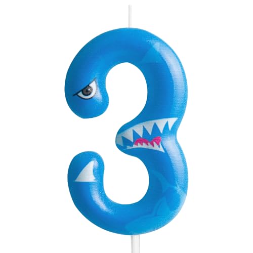 3. Geburtstag Kerze Hai Nummer 3 Kerze Hai Kuchen Dekoration Geburtstag Party Supplies Blauer Hai Ozean Tiere Themed Cake Topper Dekorationen für Kinder Jungen Mädchen Party Decor Supplies 3. Geburtstag Kerze Hai Nummer 3 Kerze Hai Kuchen Dekoration Geburtstag Party Supplies Blauer Hai Ozean Tiere Themed Cake Topper Dekorationen für Kinder Jungen Mädchen Party Decor Supplies von Cxryrzhe