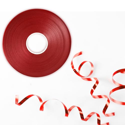 50 m glänzendes rotes Ringelband für Luftballons – lasergelocktes Band für Geschenkverpackungen, Kunst, Handwerk, Hochzeit, Geburtstag, Party & Weihnachtsdekorationen 50 m glänzendes rotes Ringelband für Luftballons – lasergelocktes Band für Geschenkverpackungen, Kunst, Handwerk, Hochzeit, Geburtstag, Party & Weihnachtsdekorationen von Cxryrzhe