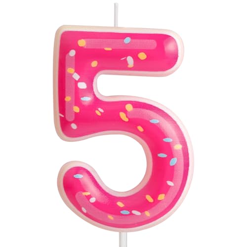 Cxryrzhe Kerzen zum 5. Geburtstag, Zahl 5, rosa Donut-Geburtstagsparty, Donut-Thema für Baby, Mädchen, Jungen, Geburtstag, Kuchendekoration, Abschlussfeier, Jahrestag, Hochzeit, Dessert, Obst, Cxryrzhe Kerzen zum 5. Geburtstag, Zahl 5, rosa Donut-Geburtstagsparty, Donut-Thema für Baby, Mädchen, Jungen, Geburtstag, Kuchendekoration, Abschlussfeier, Jahrestag, Hochzeit, Dessert, Obst, von Cxryrzhe