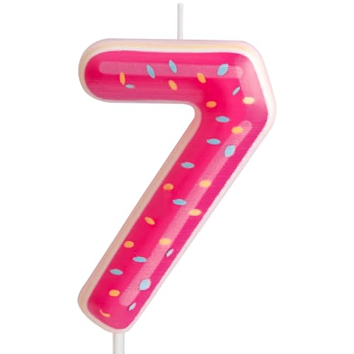 Cxryrzhe Kerzen zum 7. Geburtstag, Zahl 7, rosa Donut-Geburtstagsparty, Donut-Thema für Baby, Mädchen, Jungen, Geburtstag, Kuchendekoration, Abschlussfeier, Jahrestag, Hochzeit, Dessert, Obst, Cxryrzhe Kerzen zum 7. Geburtstag, Zahl 7, rosa Donut-Geburtstagsparty, Donut-Thema für Baby, Mädchen, Jungen, Geburtstag, Kuchendekoration, Abschlussfeier, Jahrestag, Hochzeit, Dessert, Obst, von Cxryrzhe