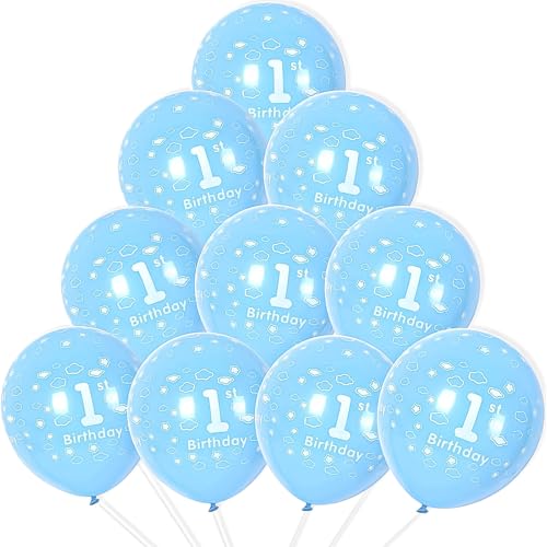 Cxryrzhe Latex-Luftballons zum 1. Geburtstag, 30,5 cm, Blau, 10 Stück Cxryrzhe Latex-Luftballons zum 1. Geburtstag, 30,5 cm, Blau, 10 Stück von Cxryrzhe