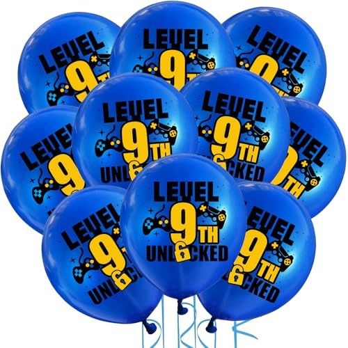 Cxryrzhe Luftballons zum 9. Geburtstag, Blau, 30,5 cm, Latex, Gaming-Ballons, Spiel-Thema, 9. Geburtstag, Party, für Jungen, Teenager, Spieler, Geburtstage, Partyzubehör, Dekorationen, Luftballons, 10 Cxryrzhe Luftballons zum 9. Geburtstag, Blau, 30,5 cm, Latex, Gaming-Ballons, Spiel-Thema, 9. Geburtstag, Party, für Jungen, Teenager, Spieler, Geburtstage, Partyzubehör, Dekorationen, Luftballons, 10 von Cxryrzhe