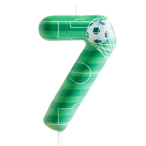 Geburtstagskerze mit der Zahl 7, Fußball-Kuchendekoration, Happy Birthday, Party, Kerze, grüner Fußball-Thema, Kuchendekoration, Dekorationen für Männer, Jungen, Kinder, Fußball-Fan, Geburtstagskerze mit der Zahl 7, Fußball-Kuchendekoration, Happy Birthday, Party, Kerze, grüner Fußball-Thema, Kuchendekoration, Dekorationen für Männer, Jungen, Kinder, Fußball-Fan, von Cxryrzhe