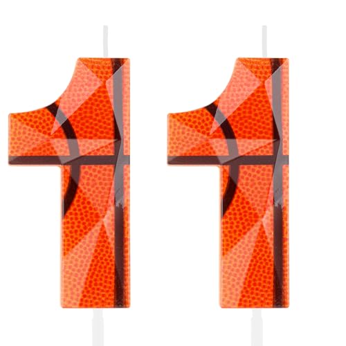 Geburtstagskerzen, 3D-Basketball-Zahl 11, Orange, 11. Geburtstag, Premium-Wachs und 3D-Diamant-Design, Basketball-Thema, Kuchendekoration, Dekoration für Jungen, Mädchen, Kinder, Partyzubehör Geburtstagskerzen, 3D-Basketball-Zahl 11, Orange, 11. Geburtstag, Premium-Wachs und 3D-Diamant-Design, Basketball-Thema, Kuchendekoration, Dekoration für Jungen, Mädchen, Kinder, Partyzubehör von Cxryrzhe