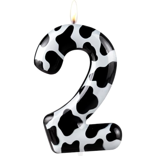 Geburtstagskerzen mit der Zahl 2. Geburtstag, Kuh, schwarz, Happy Birthday, Premium-Wachs- und Metallic-Design, Kuh-Thema, Kuchendekoration, Dekoration für Geburtstagsparty, Jahrestag, Feier Geburtstagskerzen mit der Zahl 2. Geburtstag, Kuh, schwarz, Happy Birthday, Premium-Wachs- und Metallic-Design, Kuh-Thema, Kuchendekoration, Dekoration für Geburtstagsparty, Jahrestag, Feier von Cxryrzhe