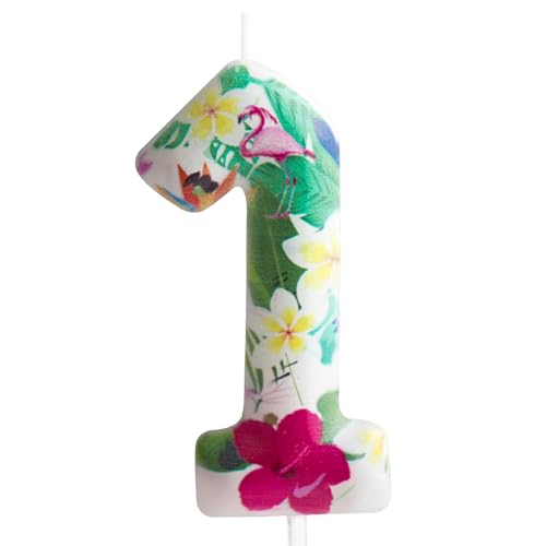 Kerze zum 1. Geburtstag, Flamingo, Zahl 1, Kerze, Flamingo, Kuchendekoration, Geburtstagsparty-Zubehör, weiß, tropische hawaiianische Blumen, Thema, für Babyparty, Kinder, Jungen, Mädchen, Kerze zum 1. Geburtstag, Flamingo, Zahl 1, Kerze, Flamingo, Kuchendekoration, Geburtstagsparty-Zubehör, weiß, tropische hawaiianische Blumen, Thema, für Babyparty, Kinder, Jungen, Mädchen, von Cxryrzhe