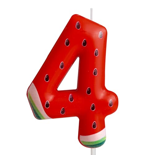 Zahlen 4 Geburtstagskerzen rot alles Gute zum Geburtstag Wassermelone Thema Kerzen Kuchendekoration, Geburtstag Party Dekoration Kerzen Jahrestag Feier Geburtstag Geschenk Zahlen 4 Geburtstagskerzen rot alles Gute zum Geburtstag Wassermelone Thema Kerzen Kuchendekoration, Geburtstag Party Dekoration Kerzen Jahrestag Feier Geburtstag Geschenk von Cxryrzhe