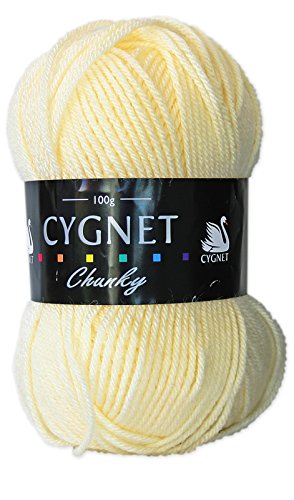Cygnet C1005 Garn-Knäuel | 100% Acryl, Version "Chunky", Strickgarn/Strickwolle 100 g beige von Cygnet Yarns