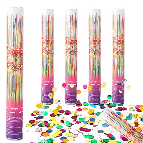 Konfettikanone, 5 Stück Hochzeit Konfetti Poppers, Party Popper, Konfetti Bombe, Konfetti Shooter, Konfettikanone für Hochzeit, Geburtstag, Silvester, Private Party Konfettikanone, 5 Stück Hochzeit Konfetti Poppers, Party Popper, Konfetti Bombe, Konfetti Shooter, Konfettikanone für Hochzeit, Geburtstag, Silvester, Private Party von Cyiecw