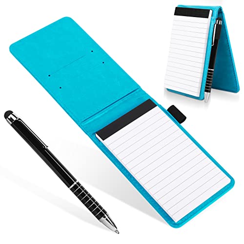 Cyiecw Notizblock A7 Notizbuch Klein Notizblock mit Stift Notizblock A7 Leder Mini Notizblock A7 Set Mini Notizbuch PU Leder Taschennotizblock für Aktivitäten im Freien von Cyiecw