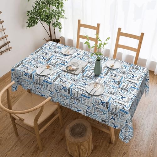 Cykazhst Rechteckige Gymnastik-Tischdecke, Polyester, abwischbar, wasserdicht, für Küche, Esszimmer, Party, Picknick, Outdoor Cykazhst Rechteckige Gymnastik-Tischdecke, Polyester, abwischbar, wasserdicht, für Küche, Esszimmer, Party, Picknick, Outdoor von Cykazhst