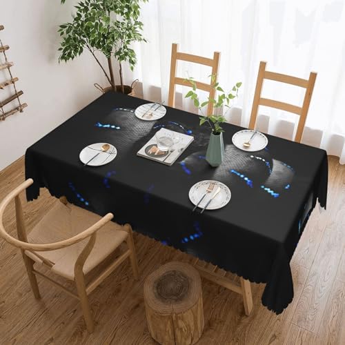 Cykazhst Rechteckige Tischdecke mit 3D-Schlangenmuster, Polyester, abwischbar, wasserdicht, Tischdecke für Küche, Esszimmer, Party, Picknick, Outdoor Cykazhst Rechteckige Tischdecke mit 3D-Schlangenmuster, Polyester, abwischbar, wasserdicht, Tischdecke für Küche, Esszimmer, Party, Picknick, Outdoor von Cykazhst