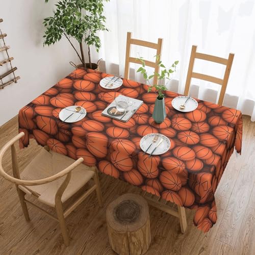 Cykazhst Rechteckige Tischdecke mit Basketball-Aufdruck, Polyester, abwischbar, wasserdicht, Tischdecke für Küche, Esszimmer, Party, Picknick, Outdoor Cykazhst Rechteckige Tischdecke mit Basketball-Aufdruck, Polyester, abwischbar, wasserdicht, Tischdecke für Küche, Esszimmer, Party, Picknick, Outdoor von Cykazhst