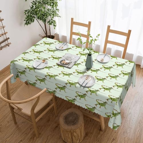 Cykazhst Rechteckige Tischdecke mit Eidechsenmotiv, Polyester, abwischbar, wasserdicht, Tischdecke für Küche, Esszimmer, Party, Picknick, Outdoor Cykazhst Rechteckige Tischdecke mit Eidechsenmotiv, Polyester, abwischbar, wasserdicht, Tischdecke für Küche, Esszimmer, Party, Picknick, Outdoor von Cykazhst