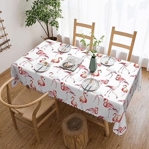 Cykazhst Rechteckige Tischdecke mit Flamingo-Druck, Polyester, abwischbar, wasserdicht, Tischdecke für Küche, Esszimmer, Party, Picknick, Outdoor Cykazhst Rechteckige Tischdecke mit Flamingo-Druck, Polyester, abwischbar, wasserdicht, Tischdecke für Küche, Esszimmer, Party, Picknick, Outdoor von Cykazhst