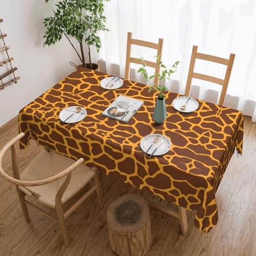 Cykazhst Rechteckige Tischdecke mit Giraffen-Druck, Polyester, abwischbar, wasserdicht, Tischdecke für Küche, Esszimmer, Party, Picknick, Outdoor Cykazhst Rechteckige Tischdecke mit Giraffen-Druck, Polyester, abwischbar, wasserdicht, Tischdecke für Küche, Esszimmer, Party, Picknick, Outdoor von Cykazhst