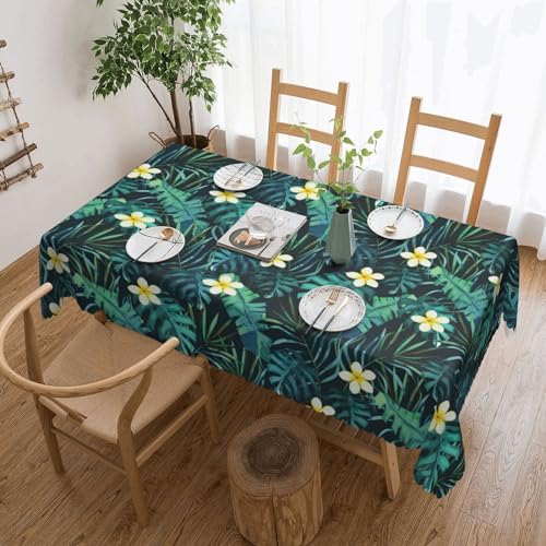 Cykazhst Rechteckige Tischdecke mit Hawaii-Druck, Polyester, abwischbar, wasserdicht, Tischdecke für Küche, Esszimmer, Party, Picknick, Outdoor Cykazhst Rechteckige Tischdecke mit Hawaii-Druck, Polyester, abwischbar, wasserdicht, Tischdecke für Küche, Esszimmer, Party, Picknick, Outdoor von Cykazhst
