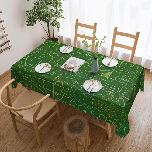 Cykazhst Rechteckige Tischdecke mit Mathematikaufdruck, Polyester, abwischbar, wasserdicht, Tischdecke für Küche, Esszimmer, Party, Picknick, Outdoor Cykazhst Rechteckige Tischdecke mit Mathematikaufdruck, Polyester, abwischbar, wasserdicht, Tischdecke für Küche, Esszimmer, Party, Picknick, Outdoor von Cykazhst