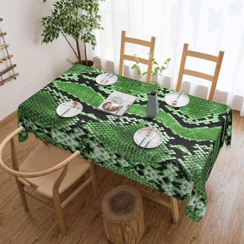 Cykazhst Rechteckige Tischdecke mit Schlangenhautmuster, Polyester, abwischbar, wasserdicht, Tischdecke für Küche, Esszimmer, Party, Picknick, Outdoor Cykazhst Rechteckige Tischdecke mit Schlangenhautmuster, Polyester, abwischbar, wasserdicht, Tischdecke für Küche, Esszimmer, Party, Picknick, Outdoor von Cykazhst