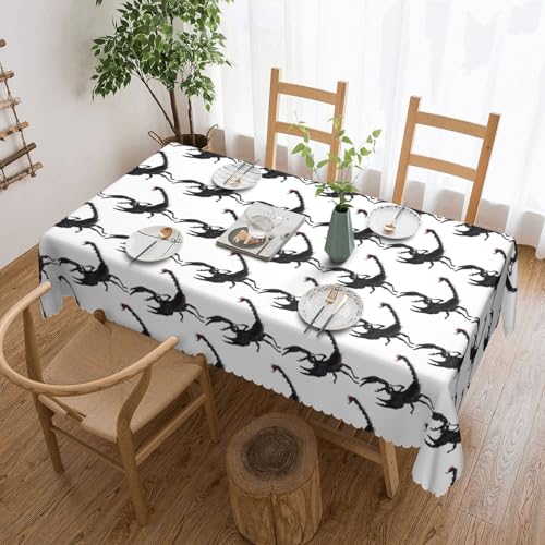 Cykazhst Rechteckige Tischdecke mit Skorpion-Druck, Polyester, abwischbar, wasserdicht, Tischdecke für Küche, Esszimmer, Party, Picknick, Outdoor Cykazhst Rechteckige Tischdecke mit Skorpion-Druck, Polyester, abwischbar, wasserdicht, Tischdecke für Küche, Esszimmer, Party, Picknick, Outdoor von Cykazhst