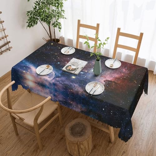 Cykazhst Universe Rechteckige Tischdecke mit Milchstraßen-Motiv, Polyester, abwischbar, wasserdicht, Tischdecke für Küche, Esszimmer, Party, Picknick, Outdoor Cykazhst Universe Rechteckige Tischdecke mit Milchstraßen-Motiv, Polyester, abwischbar, wasserdicht, Tischdecke für Küche, Esszimmer, Party, Picknick, Outdoor von Cykazhst