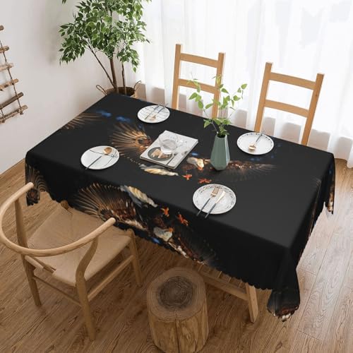 Rechteckige Tischdecke mit 3D-Katzenadlermuster, Polyester, abwischbar, wasserdicht, Tischdecke für Küche, Esszimmer, Party, Picknick, Outdoor Rechteckige Tischdecke mit 3D-Katzenadlermuster, Polyester, abwischbar, wasserdicht, Tischdecke für Küche, Esszimmer, Party, Picknick, Outdoor von Cykazhst