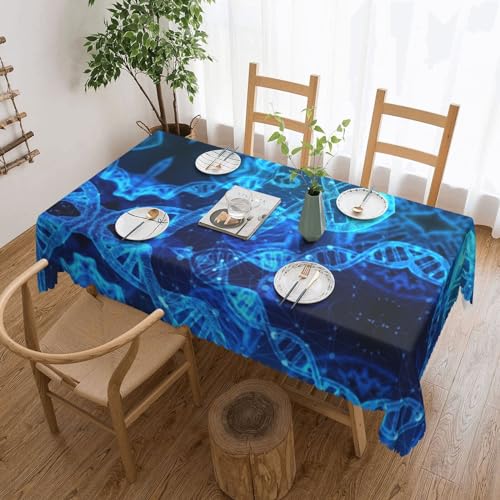 Rechteckige Tischdecke mit DNA-Kette, Polyester, abwischbar, wasserdicht, Tischdecke für Küche, Esszimmer, Party, Picknick, Outdoor Rechteckige Tischdecke mit DNA-Kette, Polyester, abwischbar, wasserdicht, Tischdecke für Küche, Esszimmer, Party, Picknick, Outdoor von Cykazhst