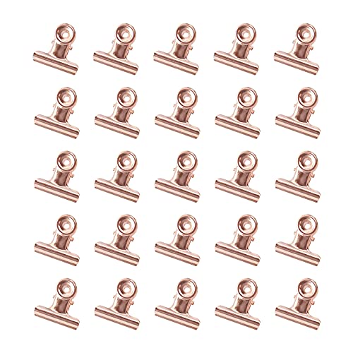 Cyleibe Kleine Bulldogge Büroklammern, 30 Stück Roségold Foldback Klammern, 22mm Metall Klammer für Fotos, Büro und Küche zu Hause Cyleibe Kleine Bulldogge Büroklammern, 30 Stück Roségold Foldback Klammern, 22mm Metall Klammer für Fotos, Büro und Küche zu Hause von Cyleibe