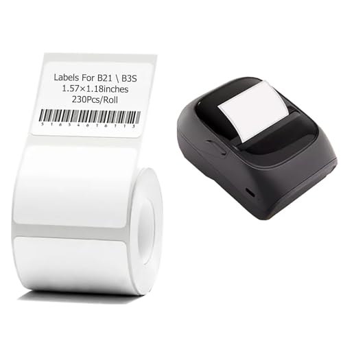 Label Maker Tape,4,0 cm x 3,0 cm (40 × 30 mm) Drucker-Aufkleberpapier für B21 und B3S und T50M Pro Etikettenhersteller, 1 Rolle à 230 Stückt，(Nicht kompatibel B1 T50M) von Cylocrya