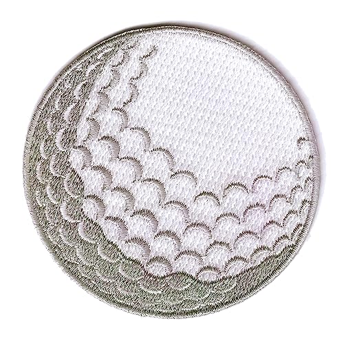 Aufnäher zum Aufbügeln, Motiv: Golfball Aufnäher zum Aufbügeln, Motiv: Golfball von Cypress Collectibles Embroidered Patches