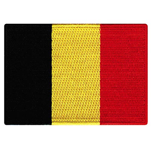 Cypress Collectibles – Belgien Flagge Patch – Premium bestickte Applikation – Europäisches Land zum Aufbügeln – Maße: 8,9 x 6,3 cm von Cypress Collectibles Embroidered Patches
