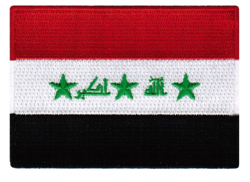Cypress Collectibles – Irak-Flagge – Premium bestickte Applikation – Nahöstliches Land zum Aufbügeln – Maße: 8,9 x 6,3 cm von Cypress Collectibles Embroidered Patches