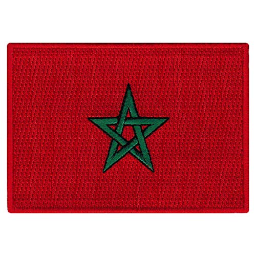 Cypress Collectibles – Marokko-Flagge – Premium bestickte Applikation – Afrikanisches Land zum Aufbügeln – Maße: 8,9 x 6,3 cm von Cypress Collectibles Embroidered Patches