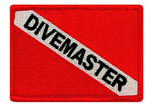 Divemaster Diver Down Flag Patch bestickt zum Aufbügeln Tauchen Emblem Souvenir von Cypress Collectibles Embroidered Patches