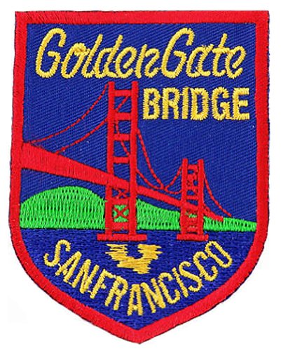 Golden Gate Bridge bestickter Aufnäher San Francisco zum Aufbügeln, Souvenir-Emblem Golden Gate Bridge bestickter Aufnäher San Francisco zum Aufbügeln, Souvenir-Emblem von Cypress Collectibles Embroidered Patches