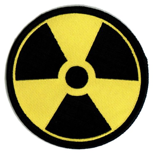 Kernkraftwerk Strahlung Symbol bestickt Patch zum Aufbügeln Gefahr Symbol gelb Logo von Cypress Collectibles Embroidered Patches