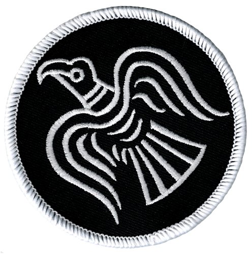 Odins Rabe schwarz bestickter Aufnäher Wikinger zum Aufbügeln Norwegen Flagge Banner Odins Rabe schwarz bestickter Aufnäher Wikinger zum Aufbügeln Norwegen Flagge Banner von Cypress Collectibles Embroidered Patches