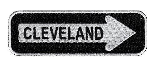 One Way Sign Cleveland Ohio bestickter Aufnäher zum Aufbügeln auf Highway Road Biker One Way Sign Cleveland Ohio bestickter Aufnäher zum Aufbügeln auf Highway Road Biker von Cypress Collectibles Embroidered Patches