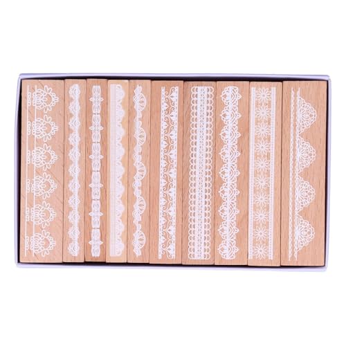 10 Stück Holzstempel Set, Stempel Holz Set, Holz Gummistempel Blume Motivstempel Holzstempel Zum Basteln, Spitze Holzstempel Zum Basteln, Montierte Streifen Briefmarken Für Heimwerker, Zeitschriften 10 Stück Holzstempel Set, Stempel Holz Set, Holz Gummistempel Blume Motivstempel Holzstempel Zum Basteln, Spitze Holzstempel Zum Basteln, Montierte Streifen Briefmarken Für Heimwerker, Zeitschriften von Cyrank