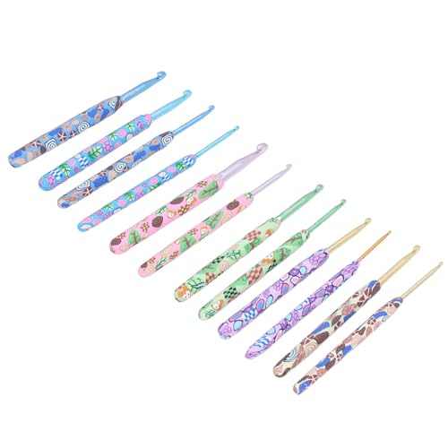 12er Häkelnadel-Set, ergonomisches Häkelnadel-Set für Anfänger für Häkelzubehör(#2) von Cyrank
