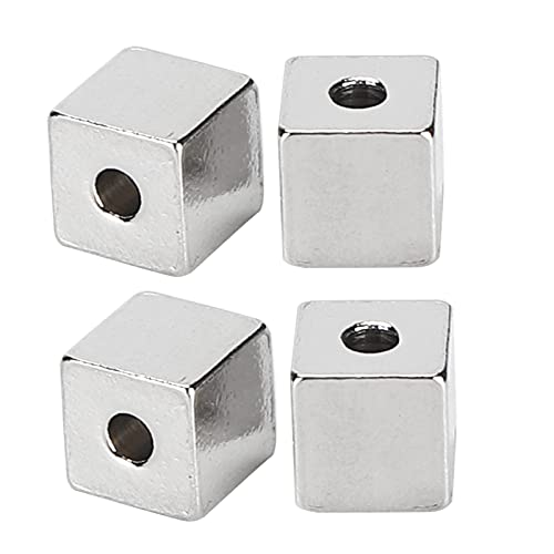 50 Stück Zwischenperlen, Edelstahl 6 Mm Würfel Zwischenperlen Zur Schmuckherstellung Silbersäulenperle Für DIY-Schmuck von Cyrank