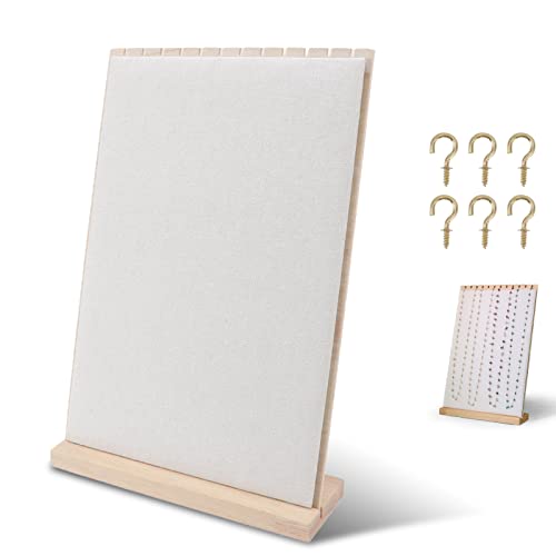 Cyrank 12 Slots Einfacher hölzerner Halsketten ständer, Halskette Display Holzrahmen hängender Schmuck Turm Anhänger Halter für Halsketten Anhänger Armband Cyrank 12 Slots Einfacher hölzerner Halsketten ständer, Halskette Display Holzrahmen hängender Schmuck Turm Anhänger Halter für Halsketten Anhänger Armband von Cyrank