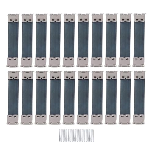 Cyrank Metall Interner Flex 20 Stücke, Flexrahmen-Taschenverschlüsse, Frame Kussverschluss Rahmen Kuss Schließe Schnappverschluss Für Taschen, Geldbörsenverschluss Zum Nähen Von Geldbörsen, 10 cm von Cyrank