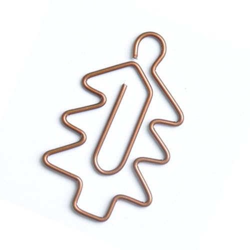 Cyrank Büroklammern 100 Stück, Weihnachtsstil, Braune Büroklammern, Büroklammern Motiv, Niedliche Weihnachtsbaum Büroklammern, Kleine Büroklammern Für Büro, Schule, Papierordner, Organisation(Baum) von Cyrank