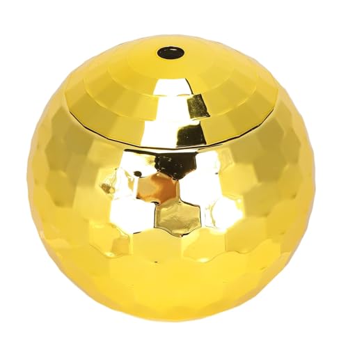 Cyrank Discokugelbecher mit Deckel und Strohhalm, Disco-Ballbecher, 600 ml Discokugel Trinkbecher, Glitzerbecher, Disco Flash Ball Cocktail Cup, Weinglas Trink-Teeflasche für Themenpartys(Gold) von Cyrank